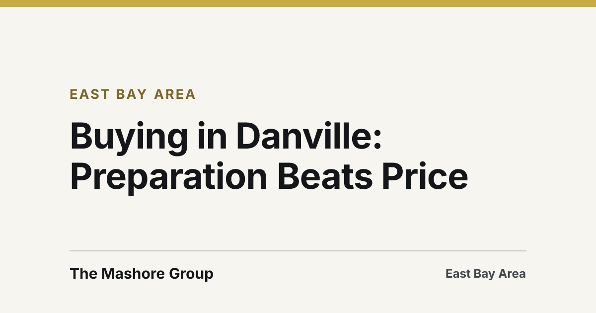 Title card for the article: Buying in Danville: Preparation Beats Price