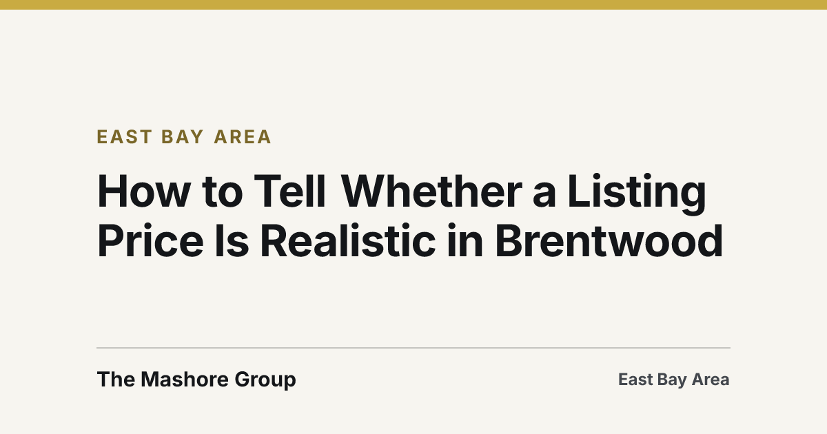 Title card for the article: How to Tell Whether a Listing Price Is Realistic in Brentwood