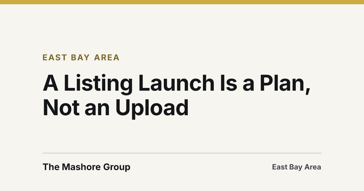 Title card for the article: A Listing Launch Is a Plan, Not an Upload