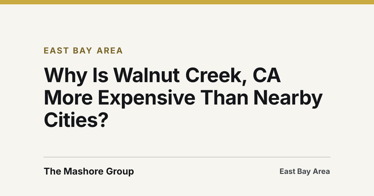 Title card for the article: Why Is Walnut Creek, CA More Expensive Than Nearby Cities?