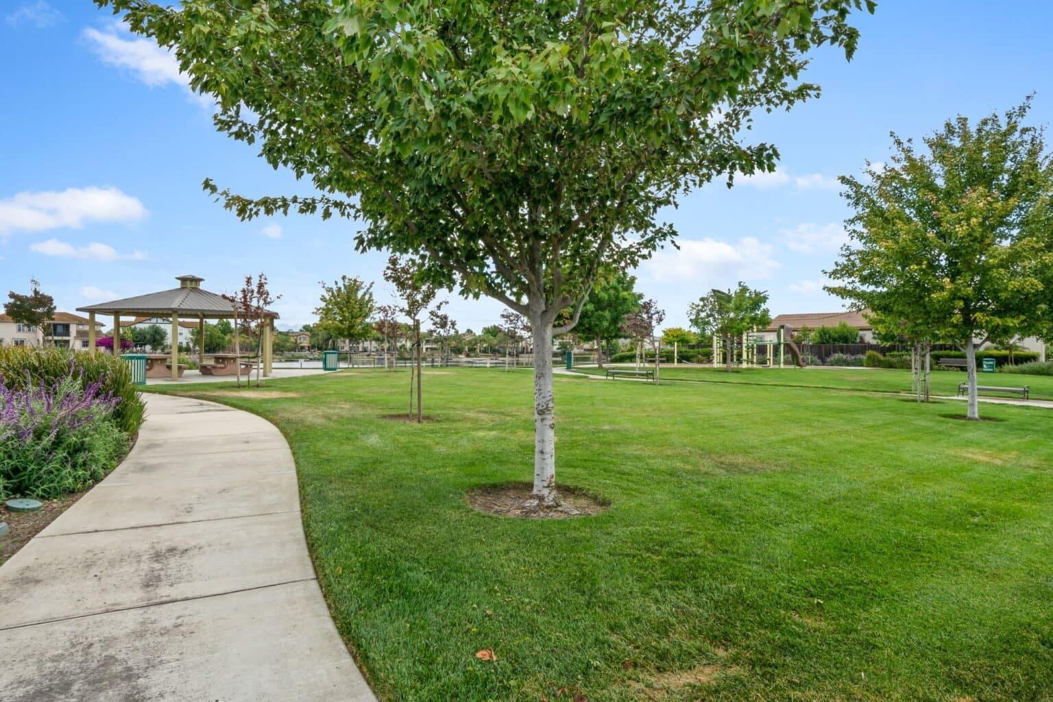 A neighborhood park path