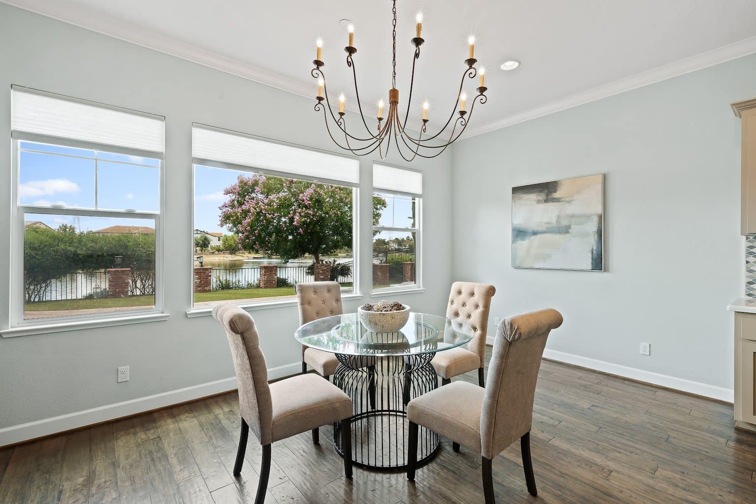 A dining area beside the kitchen
